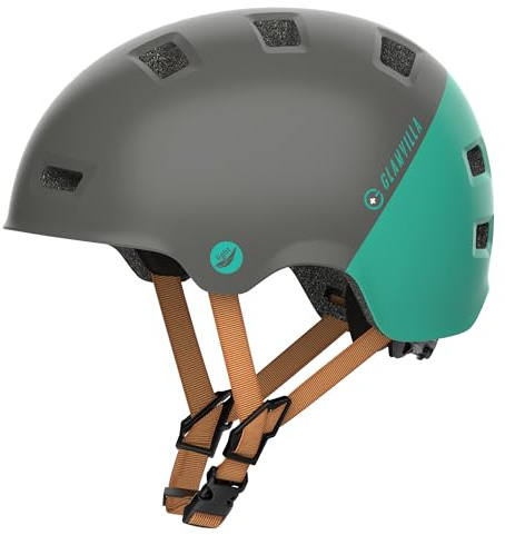 GLAMVILLA Casco da Skateboard Casco da Bicicletta Ultraleggero Casco da Città per Bambini/Donne/Uomini, Casco Protettivo Regolabile Unisex per Skateboard E-Scooter Roller BMX, Solo 260g/270/280g