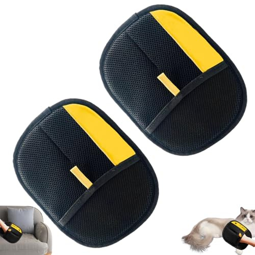 2 Pièce Gants De Toilettage Statiques Remover Brosse Anti Poils Animaux, Rouleau Poils Animaux, Brosse Poil Chat Chien, Magique Réutilisable Pour Poils Static Grooming Pets Hair Glove For Deshedding