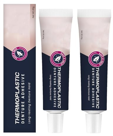 2PCS Thermoplastic Denture Adhesive, Ultra Max Hold Denture Adhesive, DentureAdhesive Fixing Paste, Fixed Dentures, Improving Comfort, Long-Lasting Durability