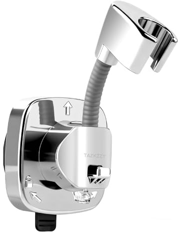 Handheld Shower Head Holder Suction, 360° Adjustable Shower Head Holder Wall Mounted, Rustproof Showerhead Hose Holders Hanger Bracket for Bathroom, No Drill Tool-Free Installation in Seconds