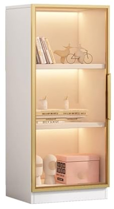 Vitrine d'angle en verre avec portes, grande capacité pour objets de collection et jouets, vitrine transparente élégante pour décoration de salon
