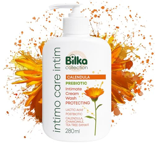 Bilka Collection Intimate Cream Wash Lotion with Calendula, Chamomile & Tea Tree - Protective - With Pre- & Postbiotics (Bioecolia & Aloferm) - Gentle Intimate Cleansing for Daily Care, 288 ml