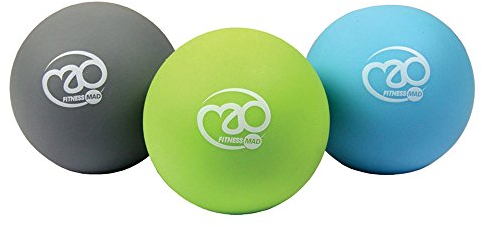 Fitness Mad Massage Ball, Ideal for Trigger Point Therapy, Deep Tissue & Myofascial Release, Relaxes Tight Muscles & Stress, 3 Hardness Levels