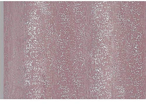 Enhanced Living Halo Pink Metallic Thermal Blockout Eyelet Curtains - 66 x 72 inch (168 x 183cm) - Energy Saving Curtains for Living Room/Bedroom