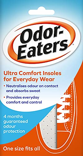 Odor-Eaters Ultra Comfort, Odour-Destroying, Deodorising Comfort Insoles, for Everyday Wear, Pack of 6