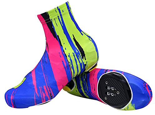 Sebasty Cubrezapatillas de Ciclismo a Prueba de Agua a Prueba de Viento Cálido Hombre Mujer Cubrezapatos de Carretera Bicicleta MTB Protector de Cubierta de Calzado de Invierno,F-Xlarge