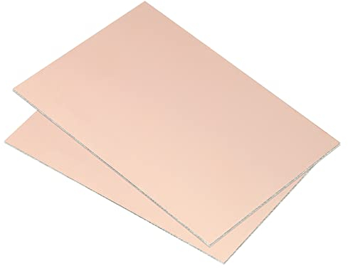 PATIKIL 2Pack FR4 Doppelseite Verkupferte PCB Laminat Leiterplatte 100x70x1.2mm