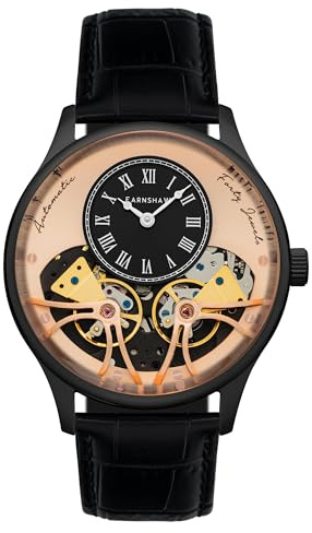 Thomas Earnshaw Automatisk klocka ES-8179-0D, svart, modern, Svart, Modern