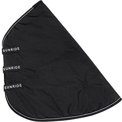 SUNRIDE Halsteil 50g kompatibel mit unseren Stalldecken und Regendecken - 600D Ripstop, wasserdicht (M/125-135 cm, schwarz)