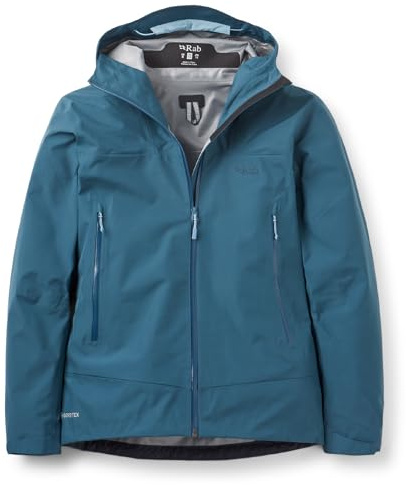 Rab Women's Namche Gore-Tex Jacket - GTX Waterproof Breathable Rain Shell for Hiking & Everyday Outdoor Use - Orion Blue - X-Large