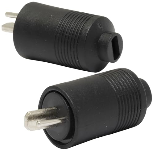 AERZETIX - C69384 - Set di 2 connettori spine maschio DIN per cavo dritto - per saldare - altoparlanti