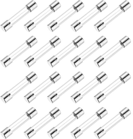 QUARKZMAN Fusible de Vidrio de 10A 250V 5x20mm Fusible de Retardo de Tiempo UL Listado Fusible de Acción Lenta para Electrodomésticos (Paquete de 20)