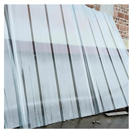 3X Placa de Iluminación Natural, Placa Ondulada FRP, Hojas de Techo Corrugado, Panel para Tejado Transparente, para Cobertizos de Coches, Cubiertas de Techo(35x39in/0.9x1.0m-1.0mm)