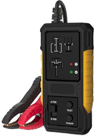 Detector de relé de automóvil - Probador de 12 V, analizador eléctrico de vehículos | Dispositivo de diagnóstico de circuitos de alta precisión, Inspector del estado de la batería, Evaluación rápida d