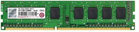 Transcend arbetsminne 4 GB JM DDR3 1 600 Mhz U-DIMM 1Rx8 512 Mx8 CL11 1,5 V