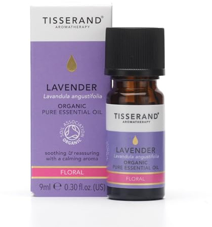 Tisserand Aromatherapy,Lavender - Organic Essential Oil,Massage Oil, Aromatherapy Oil, Skin Oil, Oil for Diffuser,100% Pure Essential Oil - 9ml