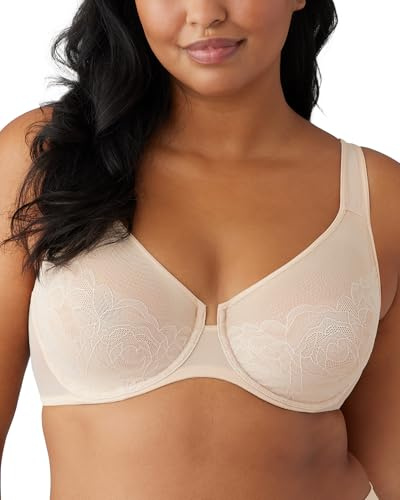 Wacoal Women's Stark Beauty Unlined Full Coverage Underwire Bra, 855225, Sand, 34G