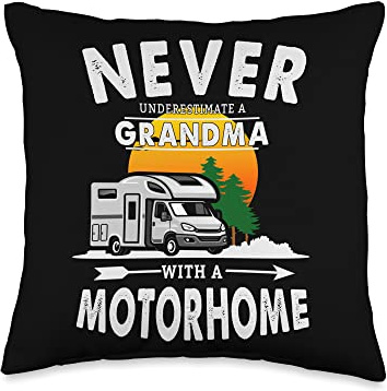 Motorhome idea for Grandma & Novelty Campervan Owner Throw Pillow