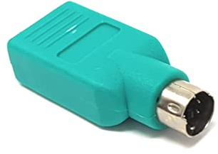 SYSTEM-S USB 2.0-adapter typ A-uttag till PS/2-kontakt PS2-kabel i turkos