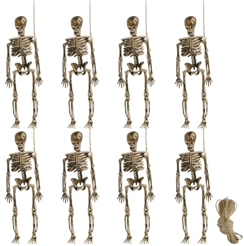 ZOOMPIL Mini Decorazione di Halloween, Scheletro Appeso, per Feste Spaventose