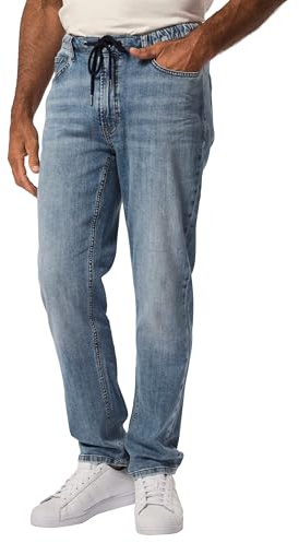 JP 1880 Jp1880 Jeans, Lightweight, Schlupfbund, Modern Straight Fit, BIS 8 XL, Bleu Clair, 6XL Hommes