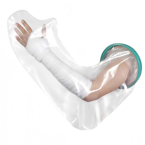 QXCFTW Waterproof Arm Cover for Shower, Plaster Cast Waterproof Cover Arm, Soft Comfortable Cast Protectors for Wrist, Finger, for Bandages, Dressings, Reusable Durable