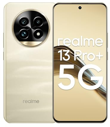 realme 13 pro+ 5G Smartphone 12+512 GB, Fotocamera Sony Periscopio OIS, AI Ultra Clarity, Display Curvato Vision 120Hz, 80W SUPERVOOC da 5200mAh con Carica da 80W, EU Version, gold