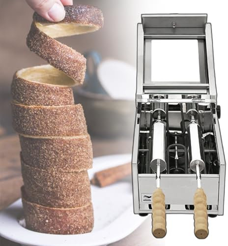 MáQuina Para Hacer Conos De Helado De Acero Inoxidable De 1500 W, MáQuina Para Hacer Pasteles Con Chimenea, Horno EléCtrico Para Hacer Panecillos Con Chimenea,110V