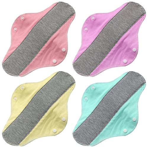 JAWUZ 4 Stück waschbare slipeinlagen, slipeinlagen baumwolle, saugfähige Graphen-Materialien für die Menstruation, verhindert Urinverlust