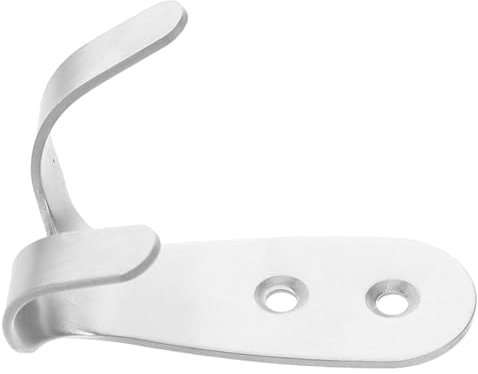 Amosfun Helmaufhänger wandhalterung Helm Helmschloss Motorrad Haken für Helme Helm Kinnhalterung Haken aus Edelstahl Schloss für Motorradhelme doppelwandiger Haken Helmhaken Metall Silver