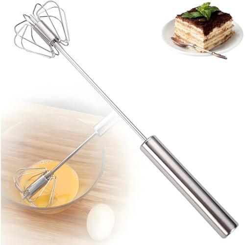 Halvautomatisk visp, visp rostfritt stål, snabb och jämn blandning, enkel och arbetsbesparande, liten visp, köksverktyg