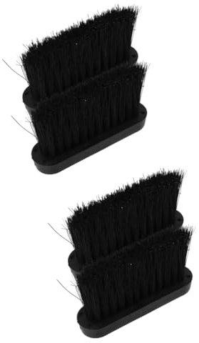 Mikikit 2 Set Spazzola Per La Pulizia Del Sostituzione Testina Per Caminetto Piccolo Scopa Testina Da Banco Testina Per Mensola Del Di Legno Nero 2 Pezzi*2