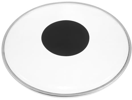 Mikinona Parche de Repuesto y Anillo para Batería de 10 Pulgadas Transparente con Punto de Refuerzo y Fácil Instalación para Sesiones de Práctica