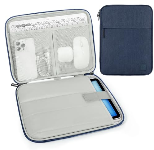 Dadanism 9-11 Inch Tablet Sleeve Padded Carrying Case, Dusty Blue | Fits iPad A16 11 2025, iPad 10th Gen 10.9, iPad Air M4/Pro M5 11, iPad Air 5/4, iPad 9/8/7th Gen, Galaxy Tab A11+ Plus 11