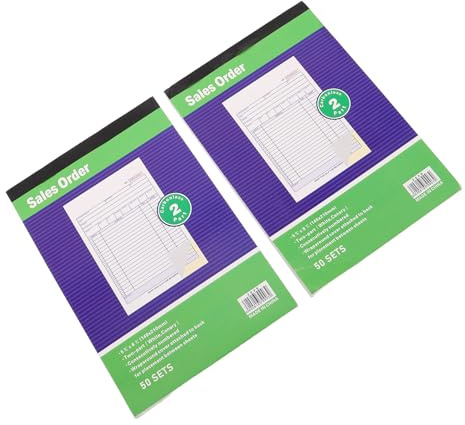 ZUNOXAZ Blocco Ricevute A5 2 Pezzi Moduli di Ordine di Lavoro e Registro Fatture per Piccole Imprese, Formato Compatto per Gestione Ordini Ufficio e Magazzino Copertina Resistente