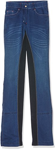 HKM Unisex Jodhpur ridebukser sommer denim 6169 blå/mørkeblå 34 Reithose, Jeansblau/Dunkelblau, 44 EU