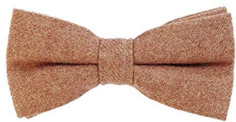 DonDon Pajarita de algodón para hombre de 12 x 6 cm ajustable y lista para usar - marrón claro