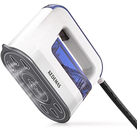 KEDEMAS Portable Steamer iron for Clothes, 1300W Mini Handheld Clothes Steamer, Horizontal, Vertical and Dry Ironing, Travel Garment Steamers for Travelling, Home, Office, ONLY FOR 120V