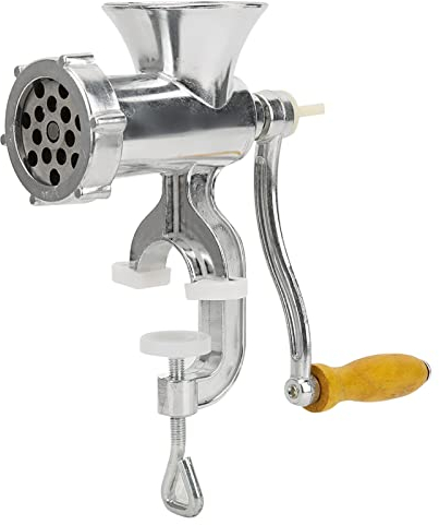 Tritacarne Manuale in Lega di Alluminio, Macchina per Macinare Carne e Condimenti con Gadget da per Preparazione Carne Macinata