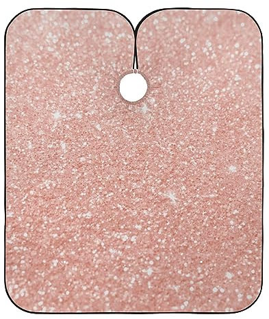 RPLIFE Rose Gold Glitter Texture Hair Cut Cape Hair Color Gown, Home Barber Supplies, Rose Gold Glitter Texture, One size