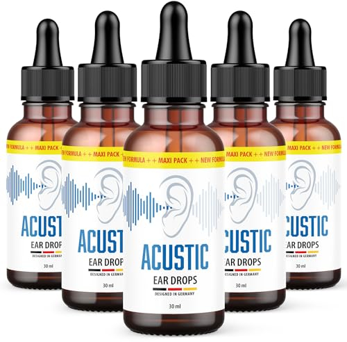 Acustic Ear Drops | sanftes und natürliches P flegeöl | zur täglichen Anwendung | 5x30 ml