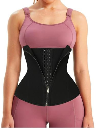 HTTDSLF Waist Trainer Damen Korsage Unterbrust, Korsett Bauchweg Body Shaper Shapewear, M