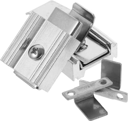 KONTONTY Boucles de Fixation Cadre Moustiquaire sans Perçage Métallique Solide Compatibles Fenêtres Standard, Kit 2 Pièces pour Réparation et Entretien Extérieur