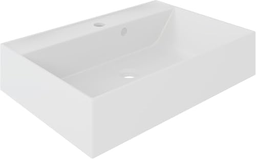 trendteam smart living - Universale - Lavabo - Bianco - Lavabo in ghisa minerale - 60 x 12 x 42 cm - Lavabo da appoggio