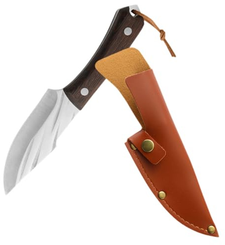 EXHUMKY Cuchillo Carnicero Portátil Acero Inoxidable Resistente Al Desgaste Para Cortar Carne Verduras Frutas Con Funda Suave Transporte Exterior Uso Hogar Cocina