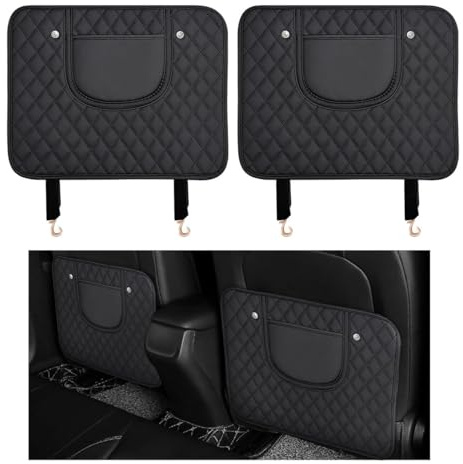 VAPORVERSE Cuscinetti Anti-Calci Seggiolini Auto per BMW 5 Series 5er Serie 5 E60 E61 F10 F11 F07 F18 G30 G31 G38 G60 G61 G68, Protezione Sedile dello Schienale Auto Proteggi Sedile Accessori 2 Pezzi