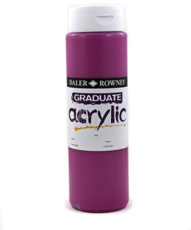 Daler-Rowney Graduate Acrylic Paint, Plastic Bottle, 16.91oz - 500 ml, Purple