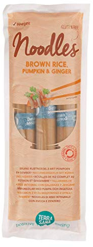 Terrasana Nouilles Riz Complet au Potiron Gingembre Bio 250 g