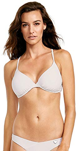 Body Glove Women's Smoothies Solo Solid Underwire D, Dd, E, F Cup Bikini Top Swimsuit, Snow White, D