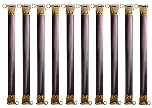 SUPVOX 10pcs métal Interne Flex Cadres à Main charnières Printemps Clip Kiss Fermoir pour Bricolage Artisanat Monnaie à Main Faisant 20cm Bronze